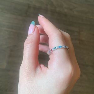 Adjustable Evil Eye Multi Color Ring